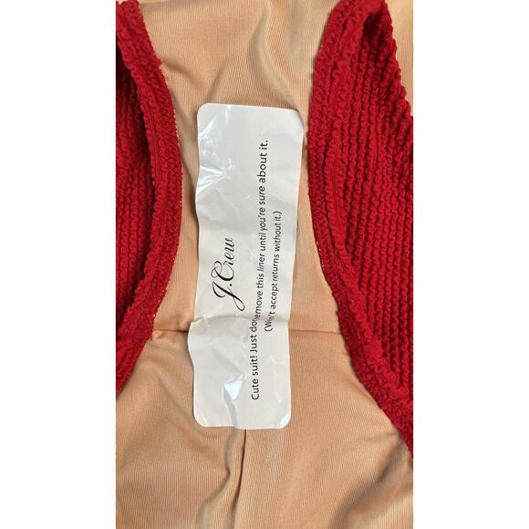 NWT J Crew Swimsuit Venetian Red Textured Scoopneck One Piece Swim Suit Size 8 - Picture 9 of 16